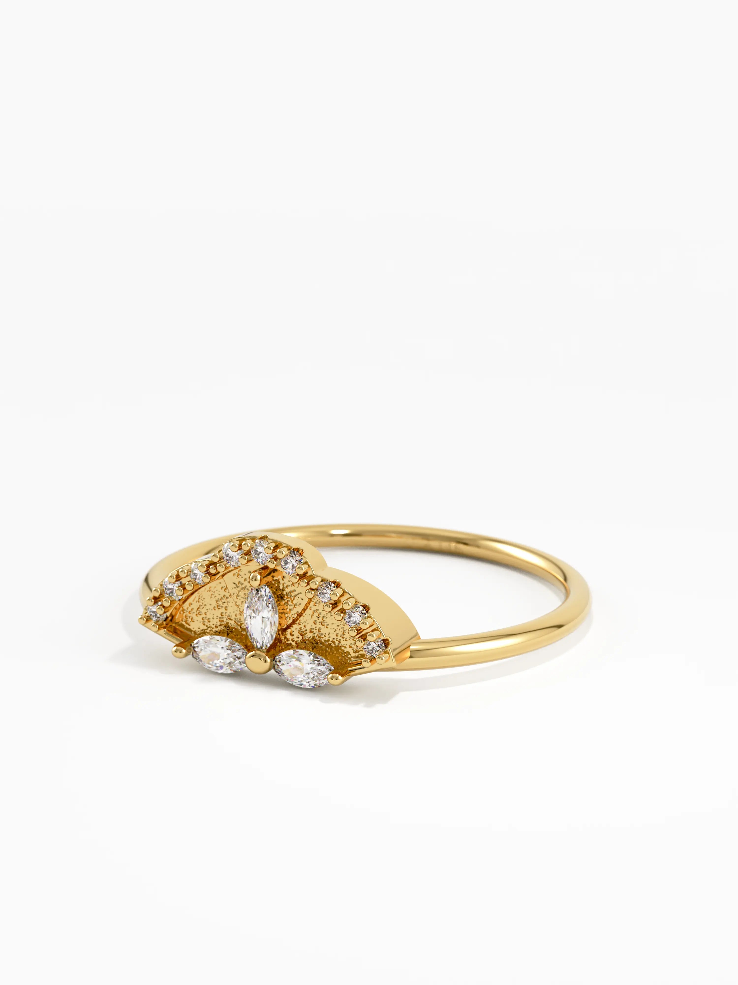 Unique Statement Ring, solid gold ring, view 8 | DiaFifth