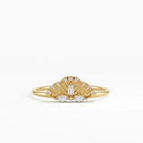 Unique Statement Ring, solid gold ring | DiaFifth