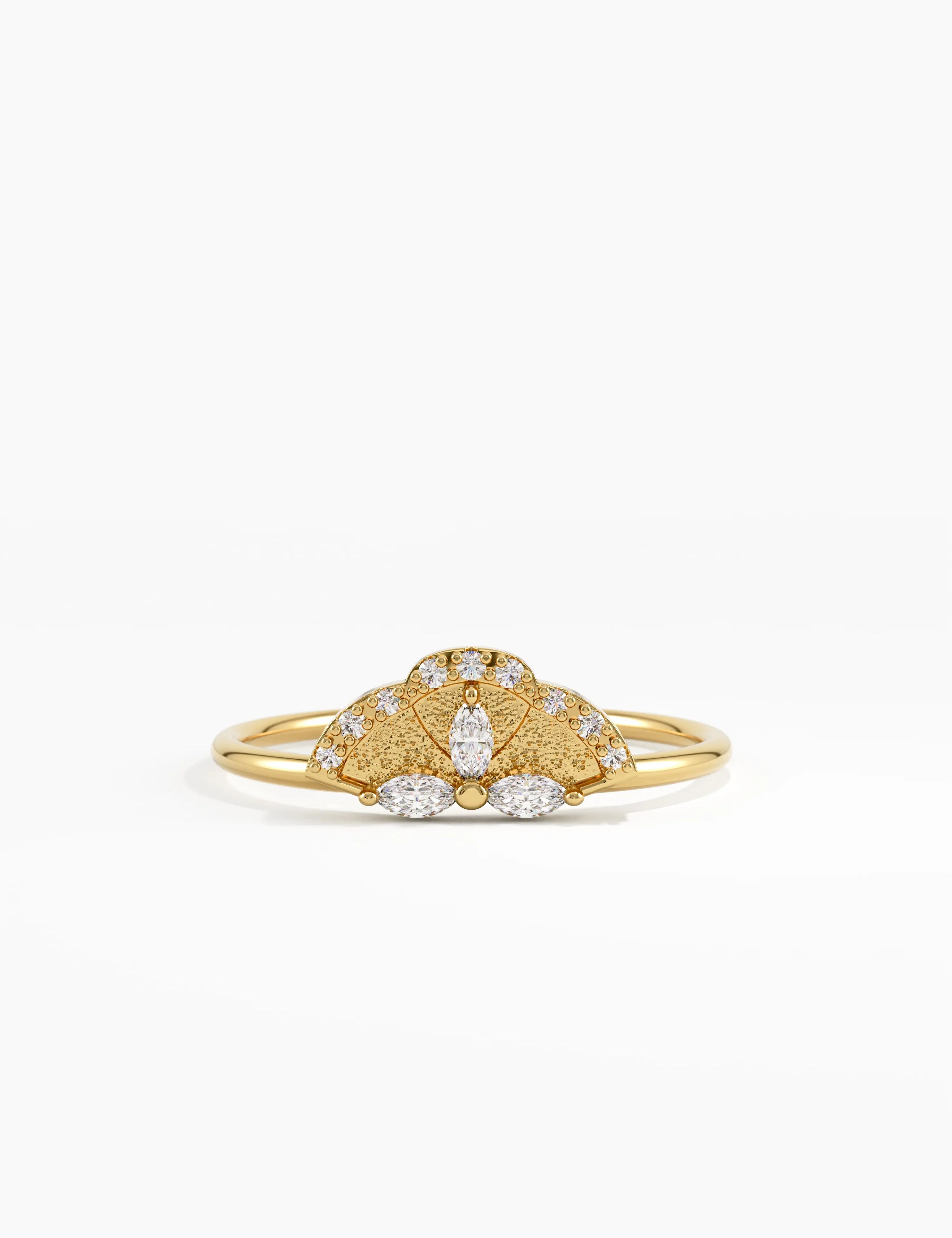 Unique Statement Ring, solid gold ring | DiaFifth