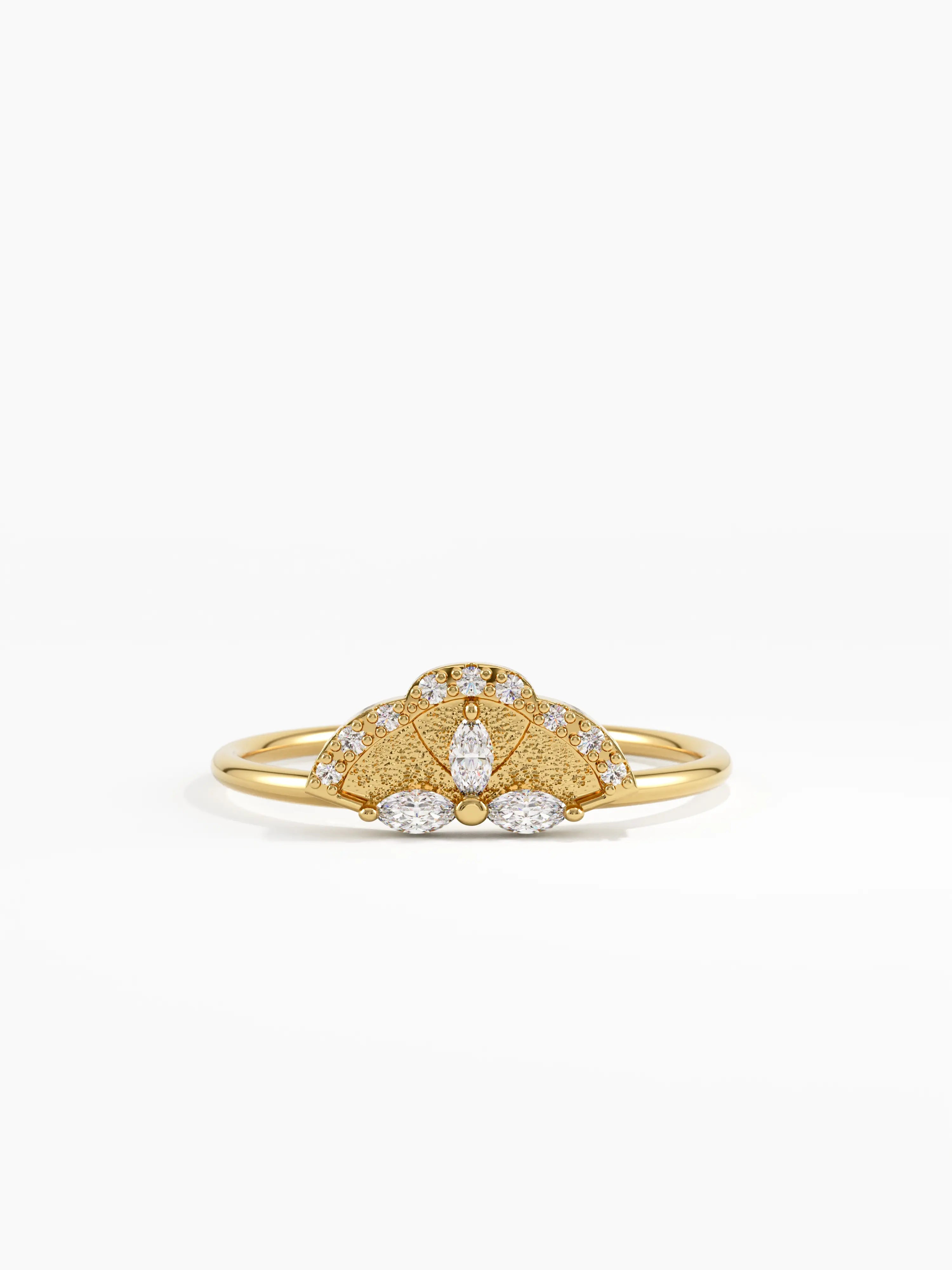 Unique Statement Ring, solid gold ring | DiaFifth