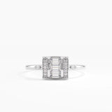 Baguette Statement Ring, solid gold ring, view 7 | DiaFifth