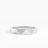 Faceted Wedding Band, solid gold ring, view 7 | DiaFifth