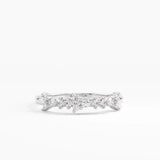 Cluster Wedding Ring, solid gold ring, view 7 | DiaFifth