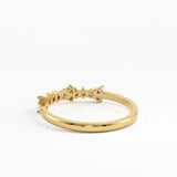 Cluster Wedding Ring, solid gold ring, view 4 | DiaFifth