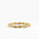 Rope Twist Stacking Ring, solid gold ring | DiaFifth