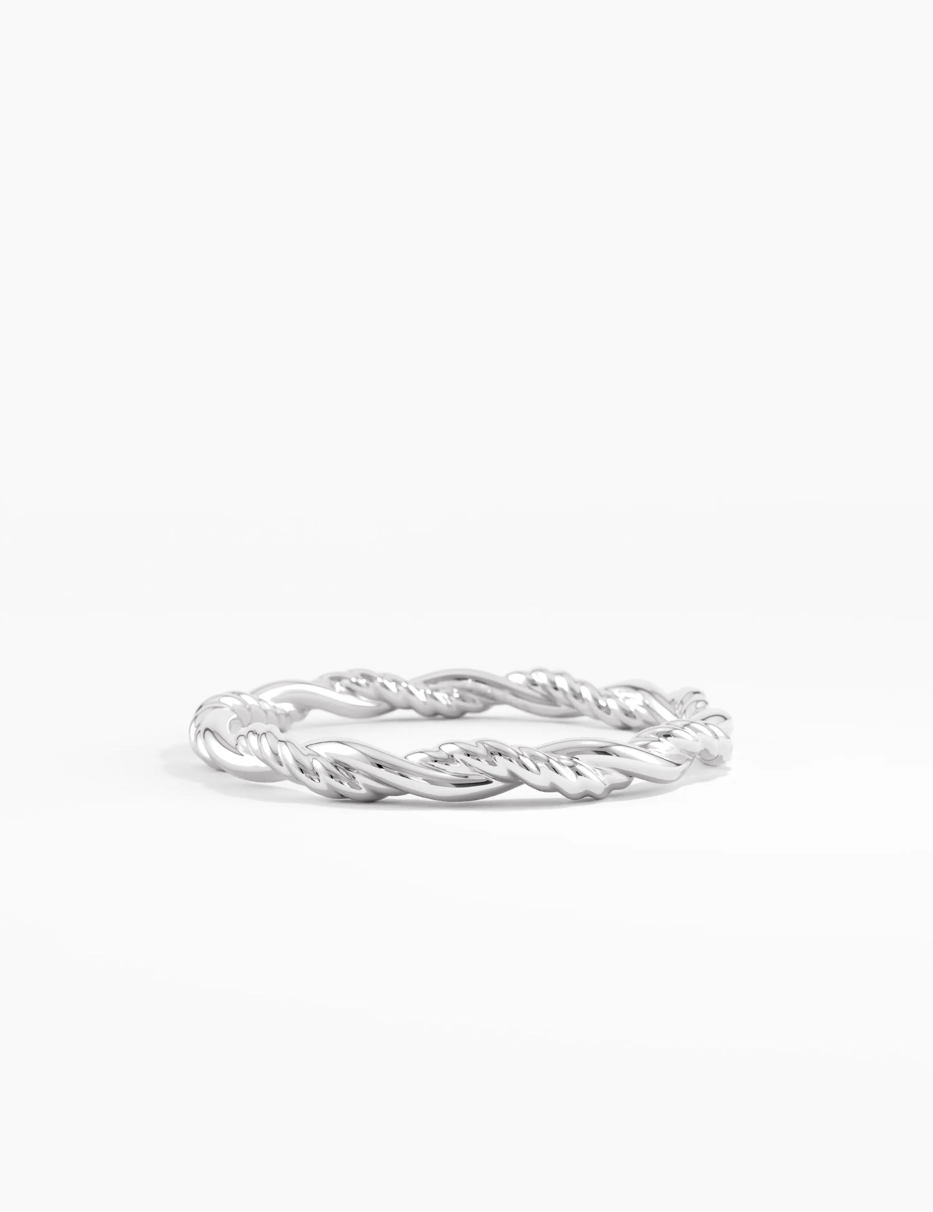Rope Twist Stacking Ring, solid gold ring, view 7 | DiaFifth