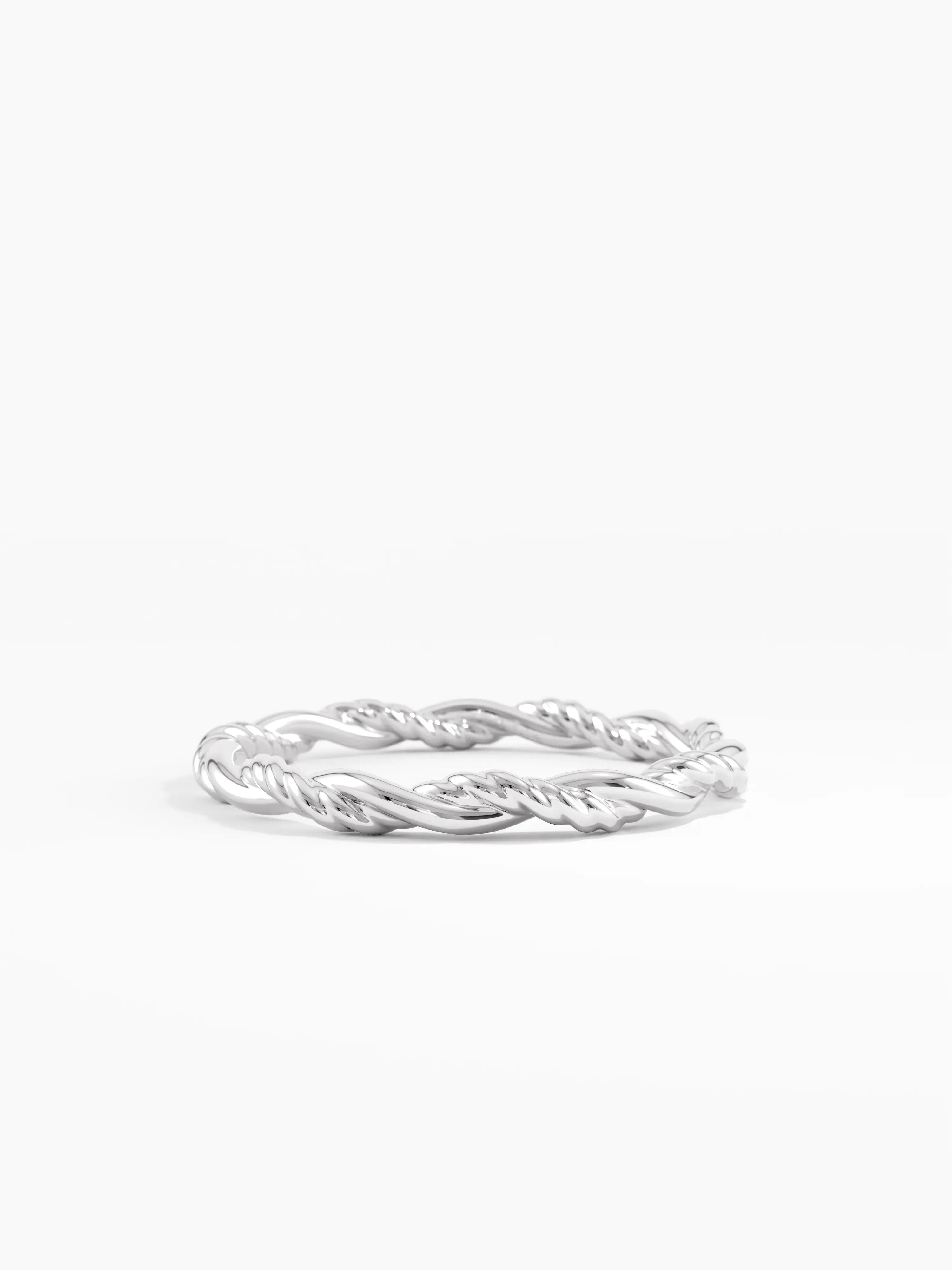 Rope Twist Stacking Ring, solid gold ring, view 7 | DiaFifth