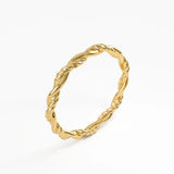Rope Twist Stacking Ring, solid gold ring, view 5 | DiaFifth
