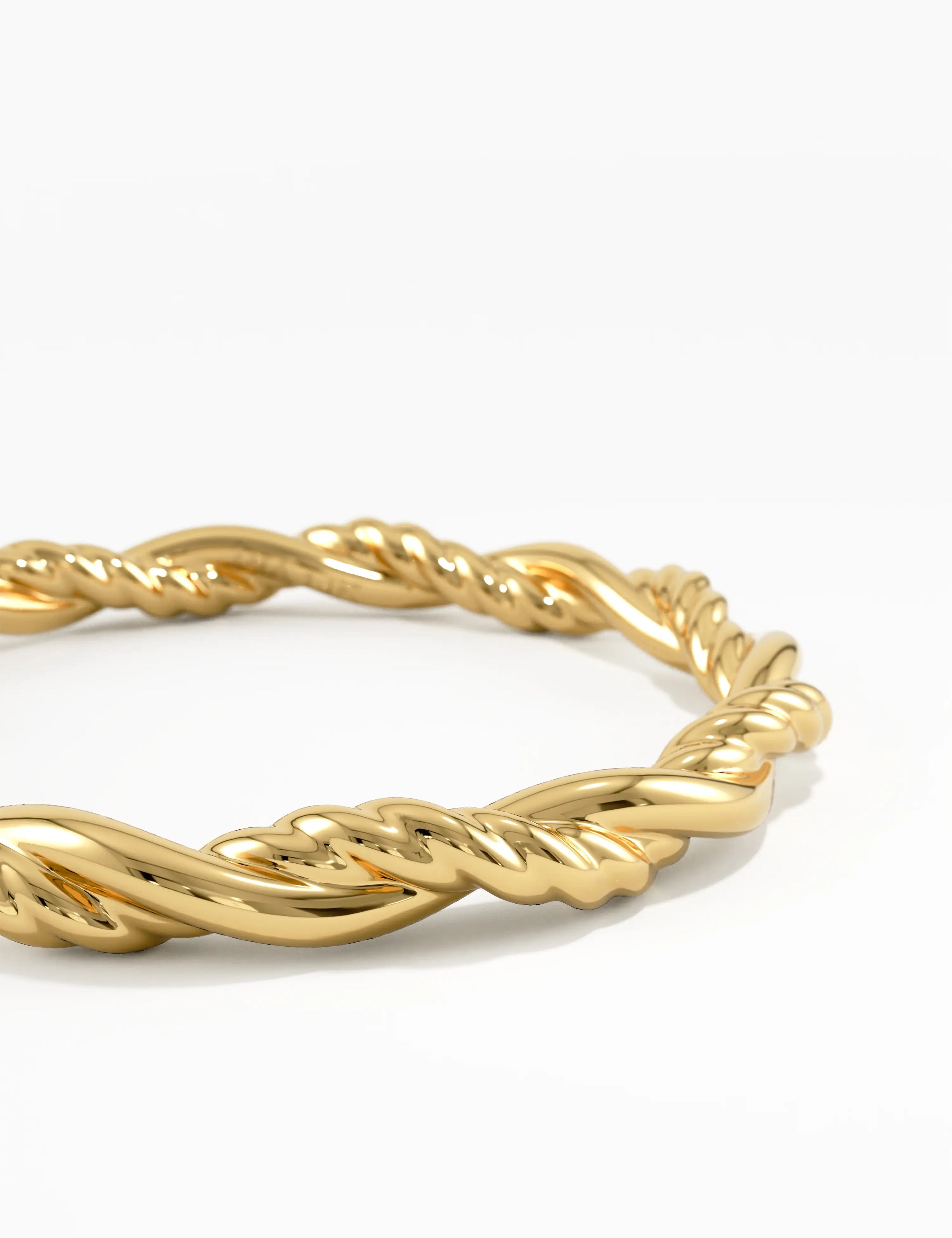 Rope Twist Stacking Ring, solid gold ring, view 2 | DiaFifth