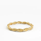 Rope Twist Stacking Ring, solid gold ring, view 4 | DiaFifth