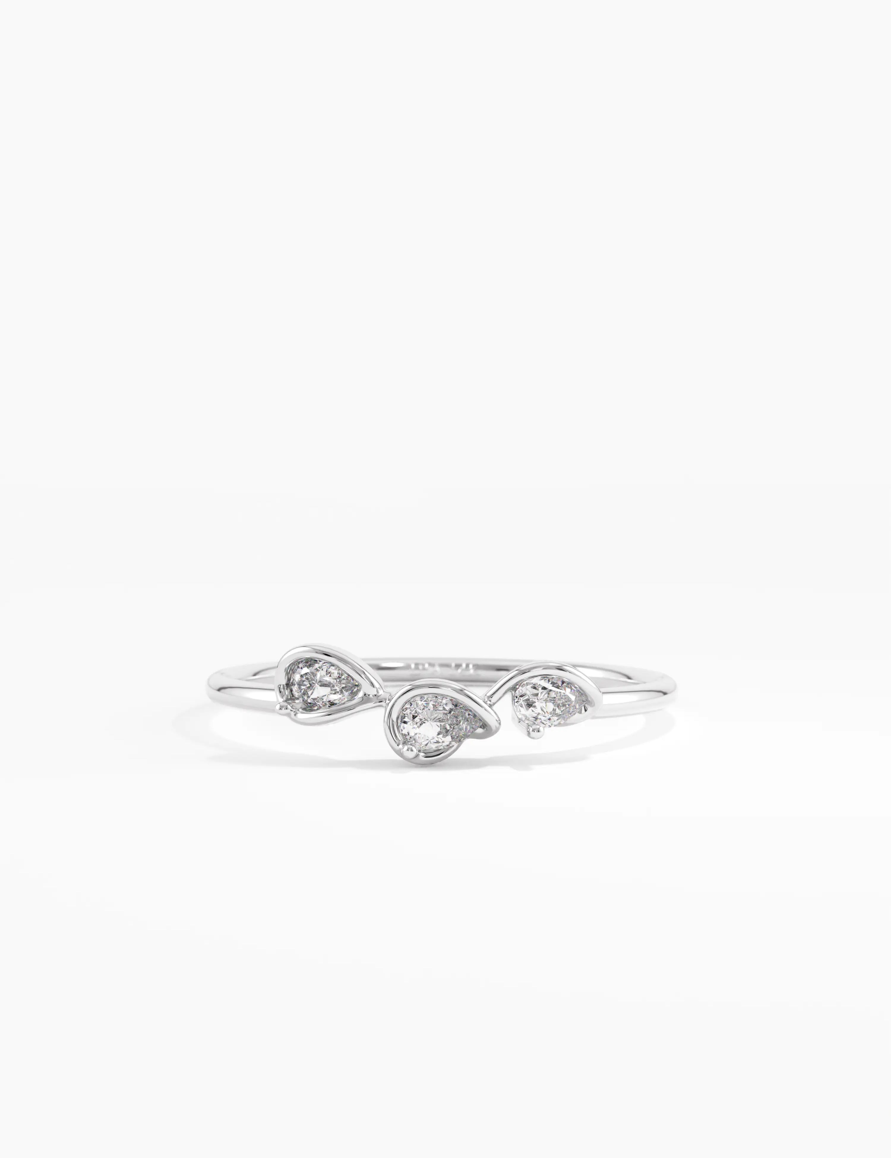 Trio Stacking Ring, solid gold ring, view 7 | DiaFifth