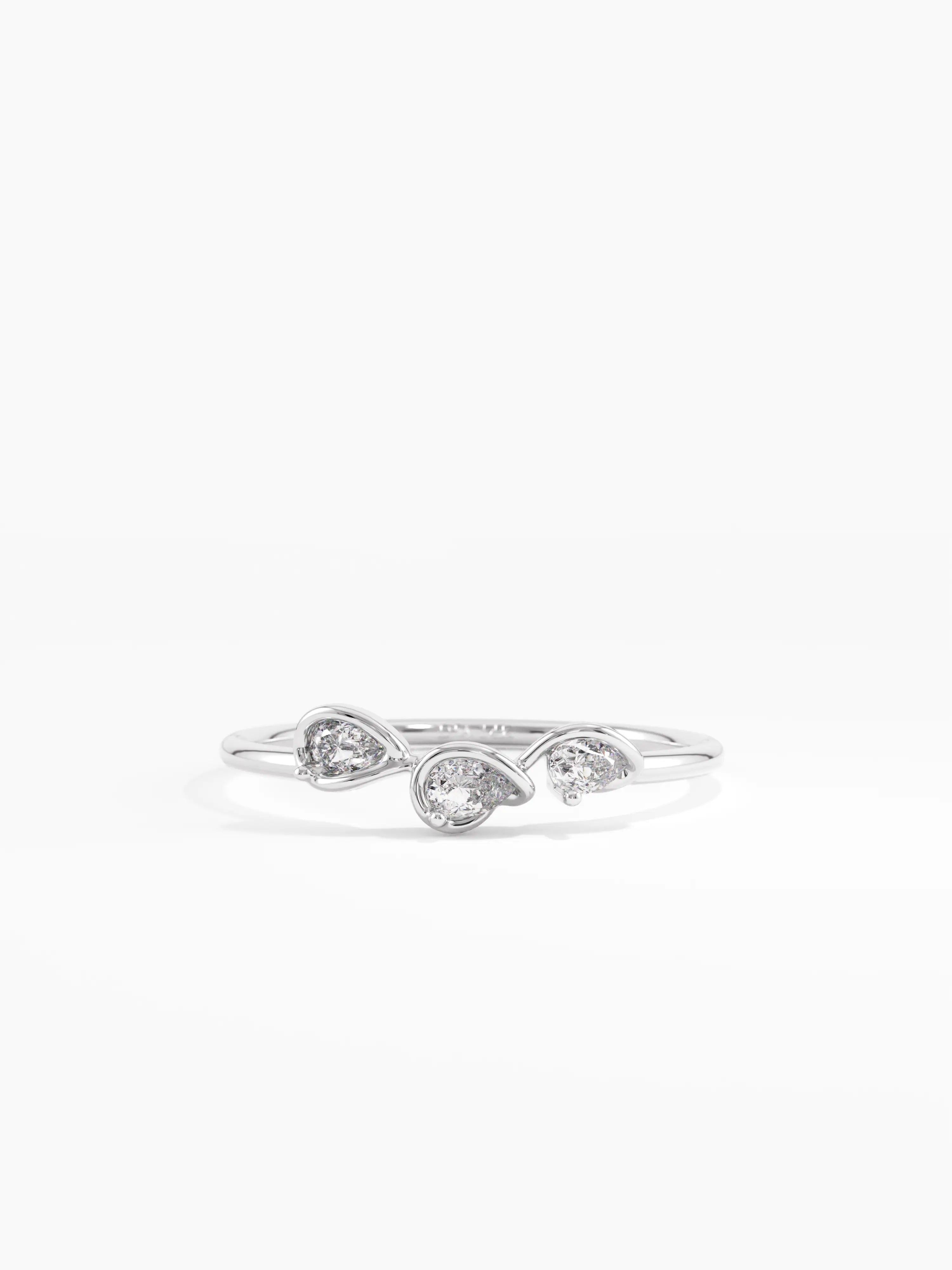 Trio Stacking Ring, solid gold ring, view 7 | DiaFifth