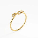 Trio Stacking Ring, solid gold ring, view 5 | DiaFifth