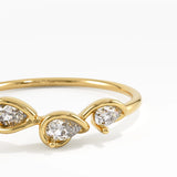 Trio Stacking Ring, solid gold ring, view 2 | DiaFifth
