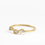Trio Stacking Ring, solid gold ring, view 8 | DiaFifth