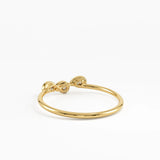 Trio Stacking Ring, solid gold ring, view 4 | DiaFifth