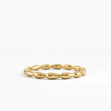 Teardrop Stacking Ring, solid gold ring | DiaFifth