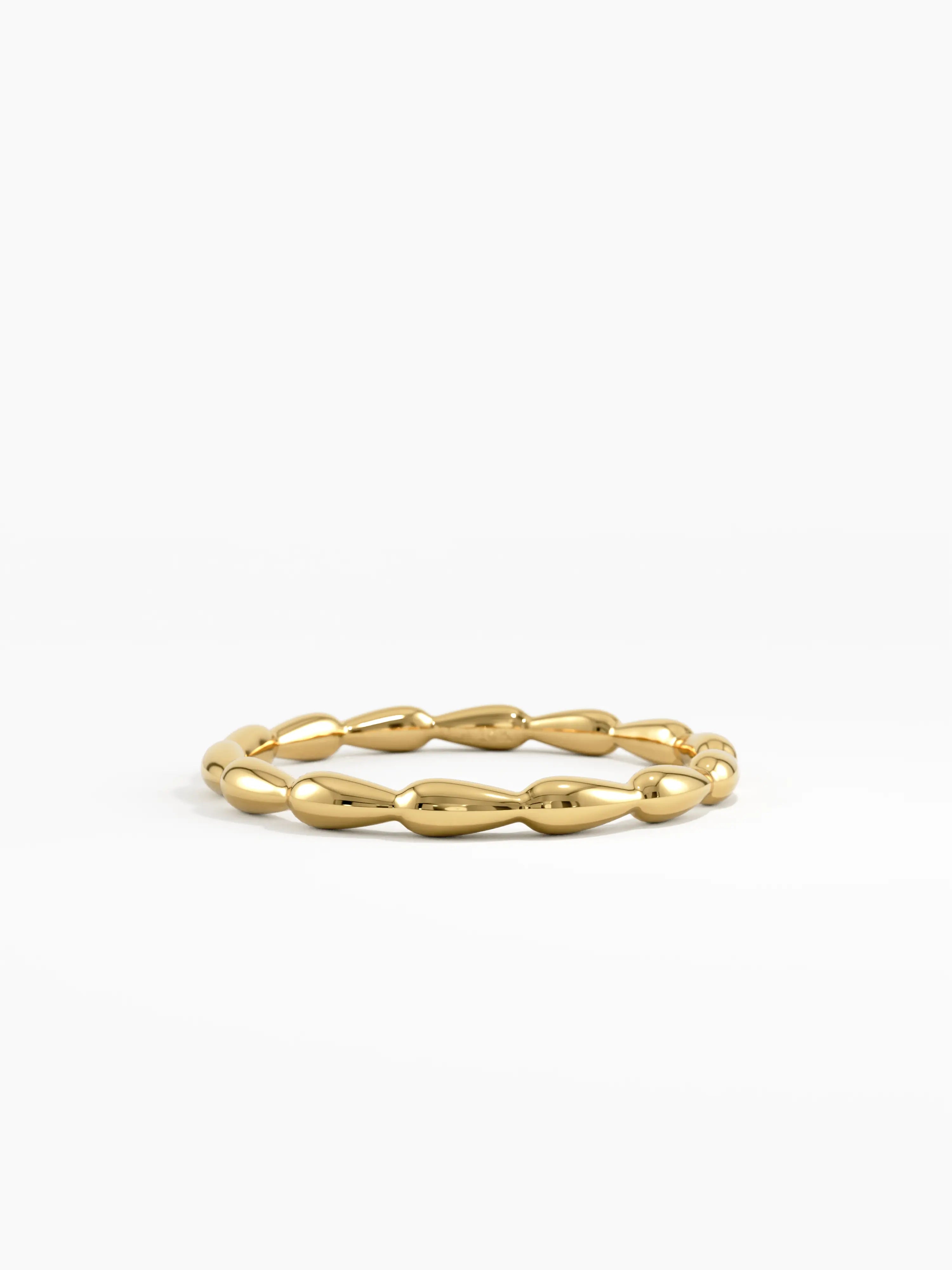 Teardrop Stacking Ring, solid gold ring | DiaFifth
