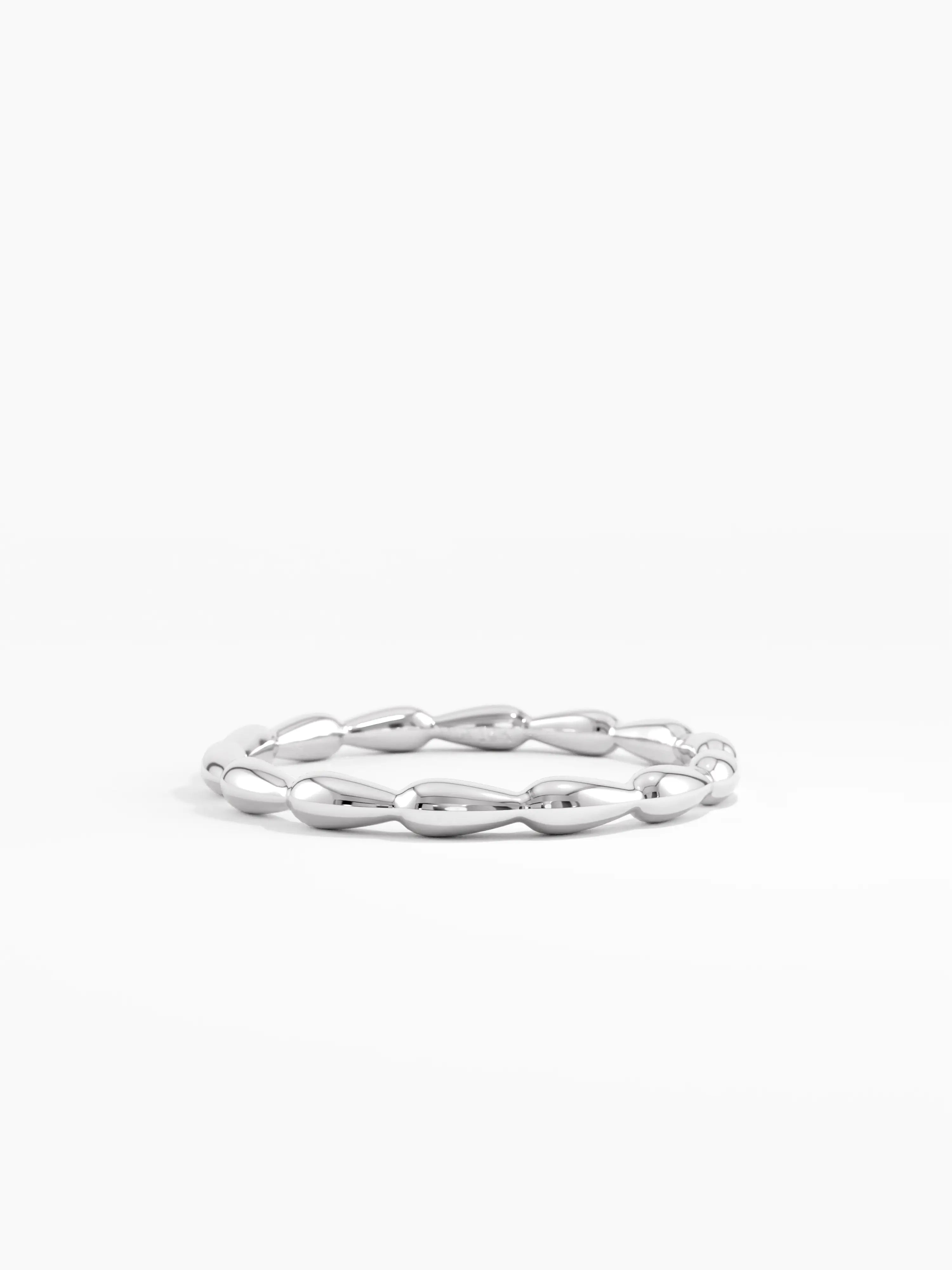 Teardrop Stacking Ring, solid gold ring, view 7 | DiaFifth