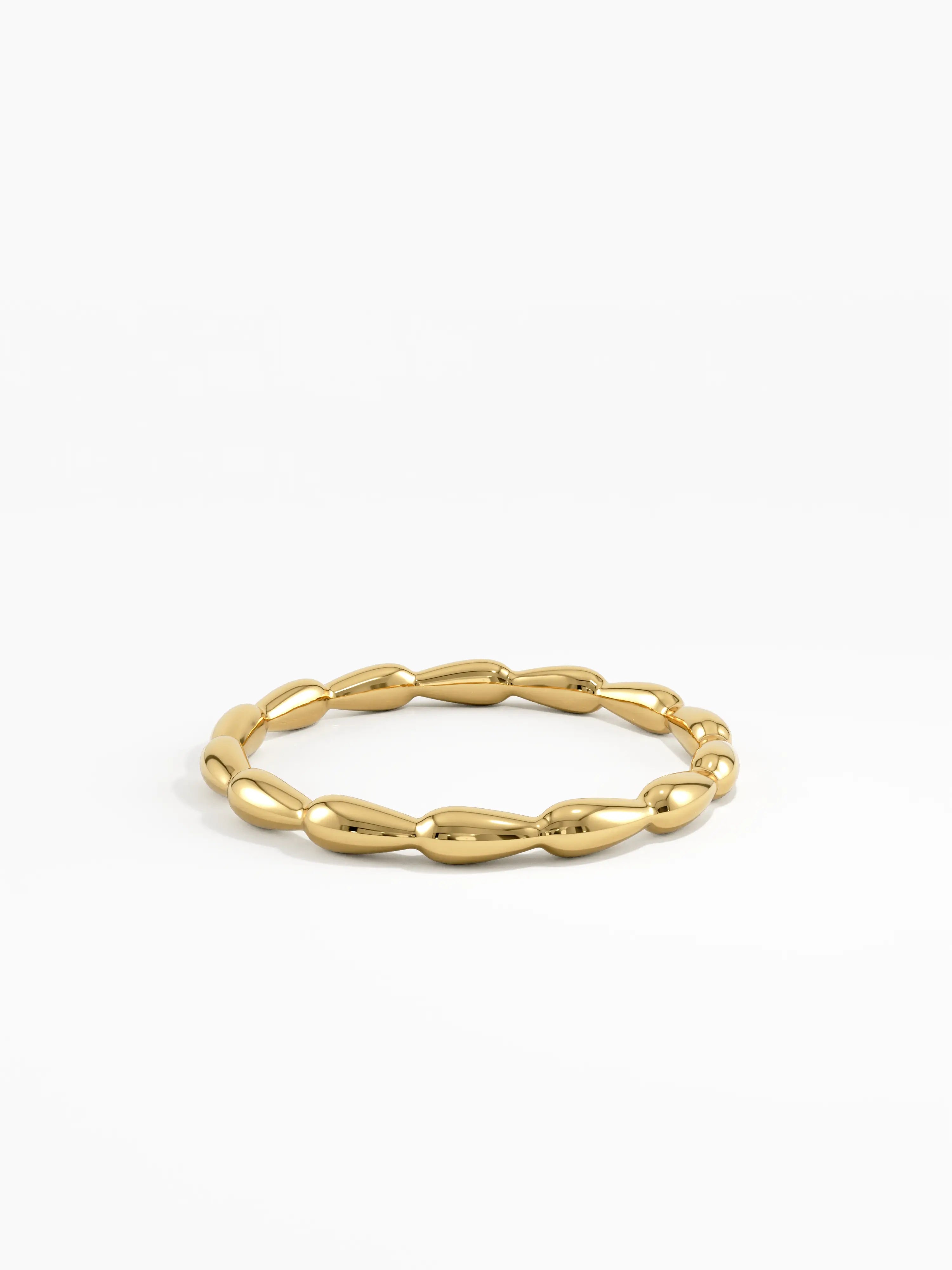 Teardrop Stacking Ring, solid gold ring, view 4 | DiaFifth