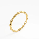 Teardrop Stacking Ring, solid gold ring, view 5 | DiaFifth