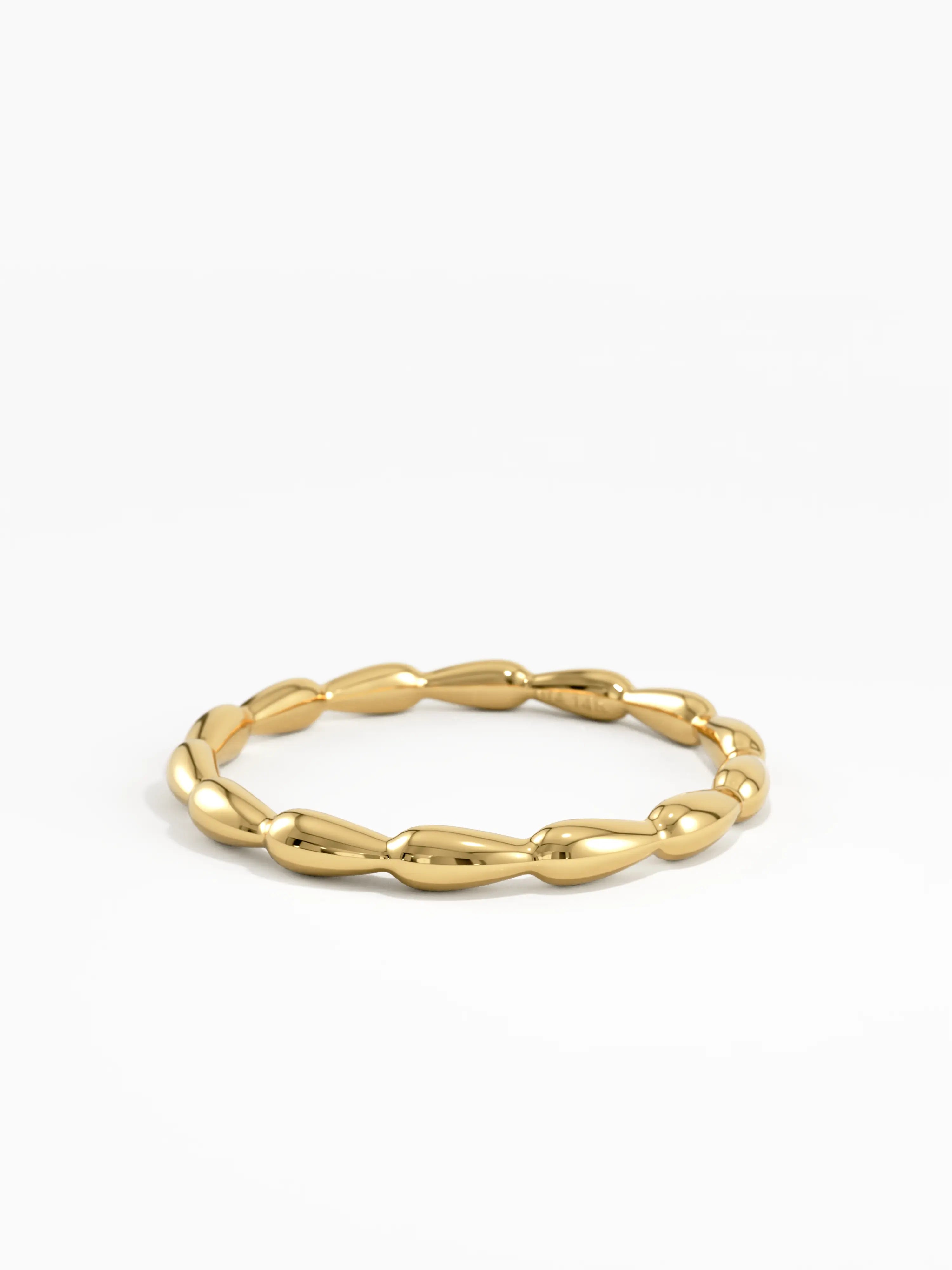 Teardrop Stacking Ring, solid gold ring, view 8 | DiaFifth