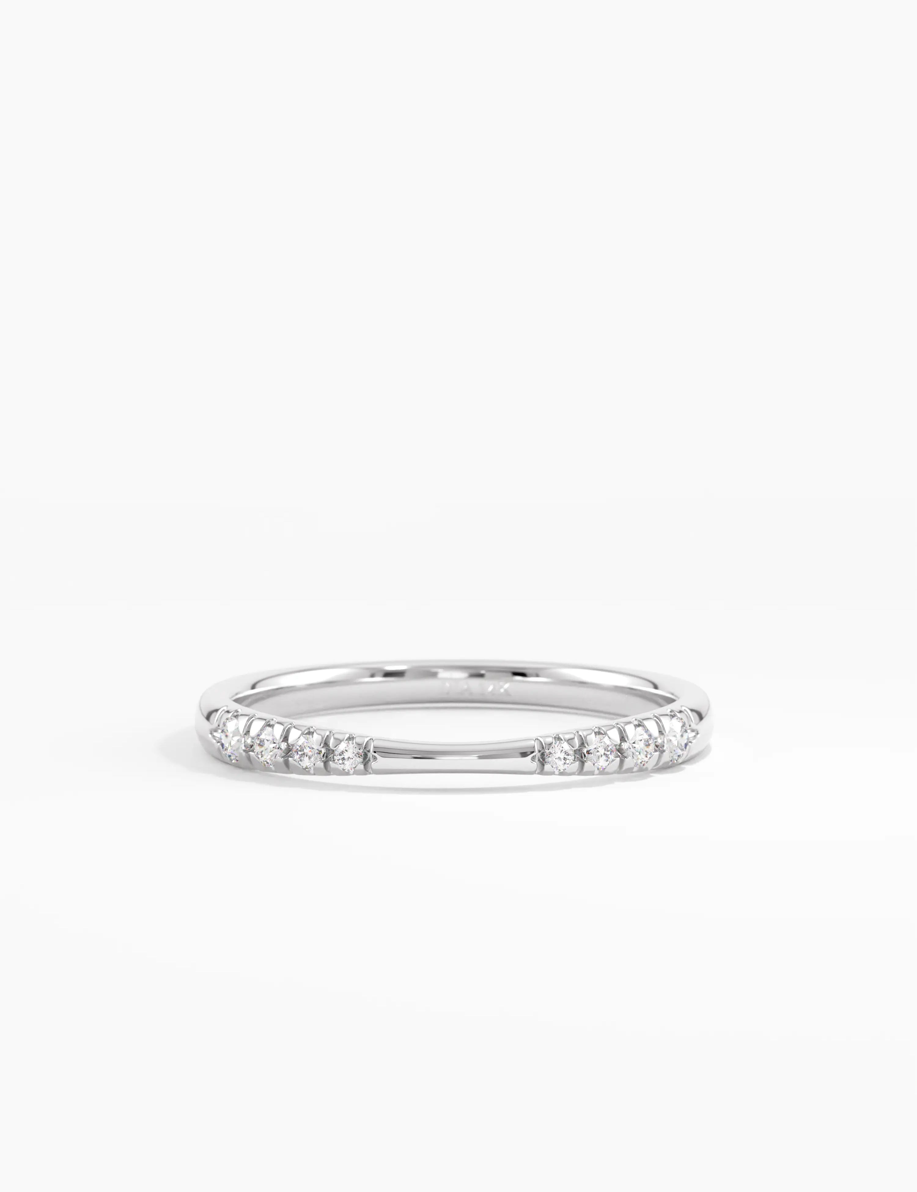 Pinched Wedding Ring, solid gold ring, view 7 | DiaFifth