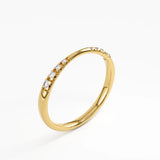 Pinched Wedding Ring, solid gold ring, view 5 | DiaFifth
