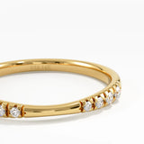 Pinched Wedding Ring, solid gold ring, view 2 | DiaFifth