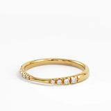 Pinched Wedding Ring, solid gold ring, view 8 | DiaFifth
