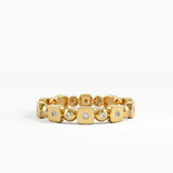 Mixed Shapes Wedding Ring, solid gold ring | DiaFifth