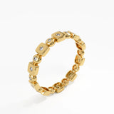 Mixed Shapes Wedding Ring, solid gold ring, view 5 | DiaFifth