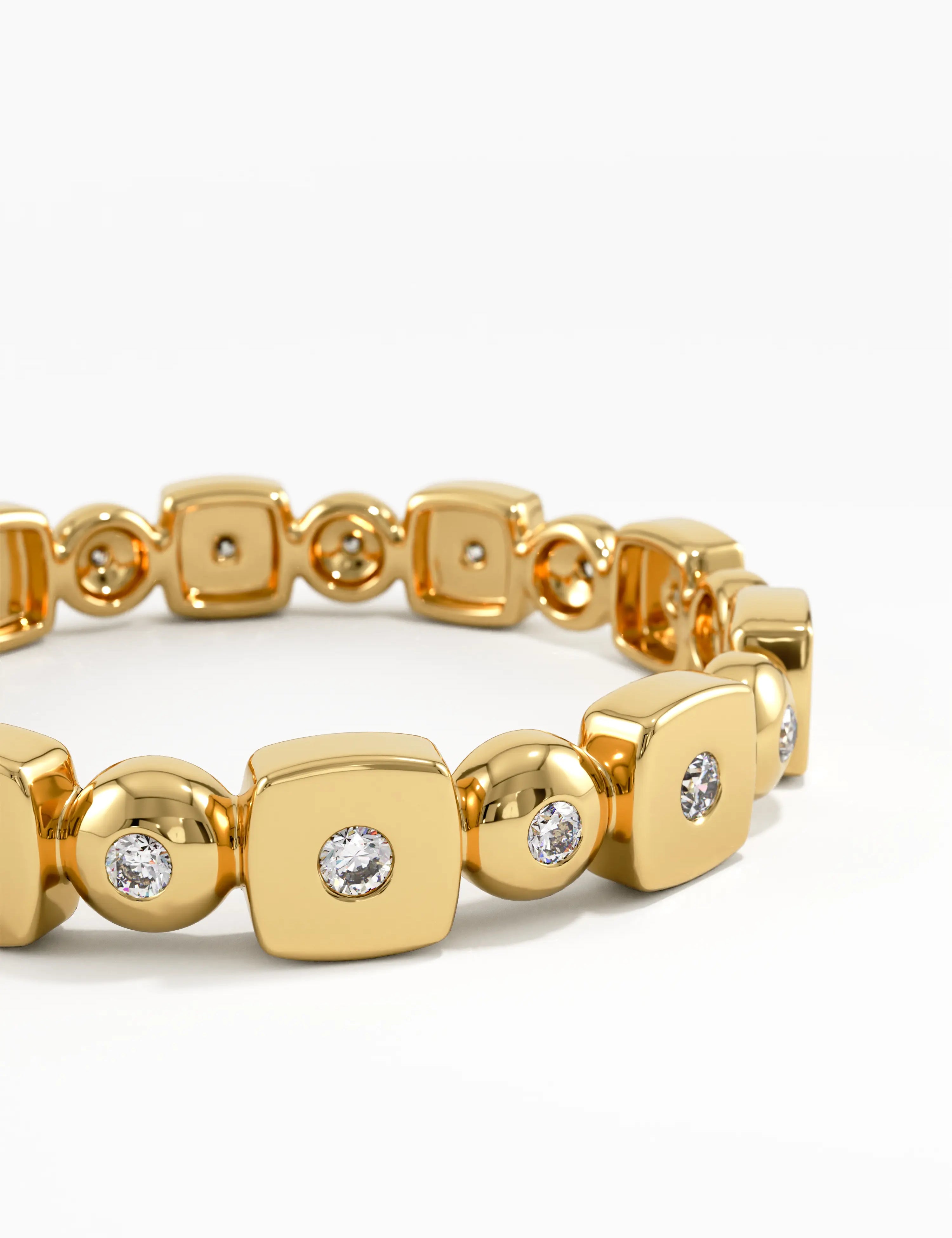 Mixed Shapes Wedding Ring, solid gold ring, view 7 | DiaFifth