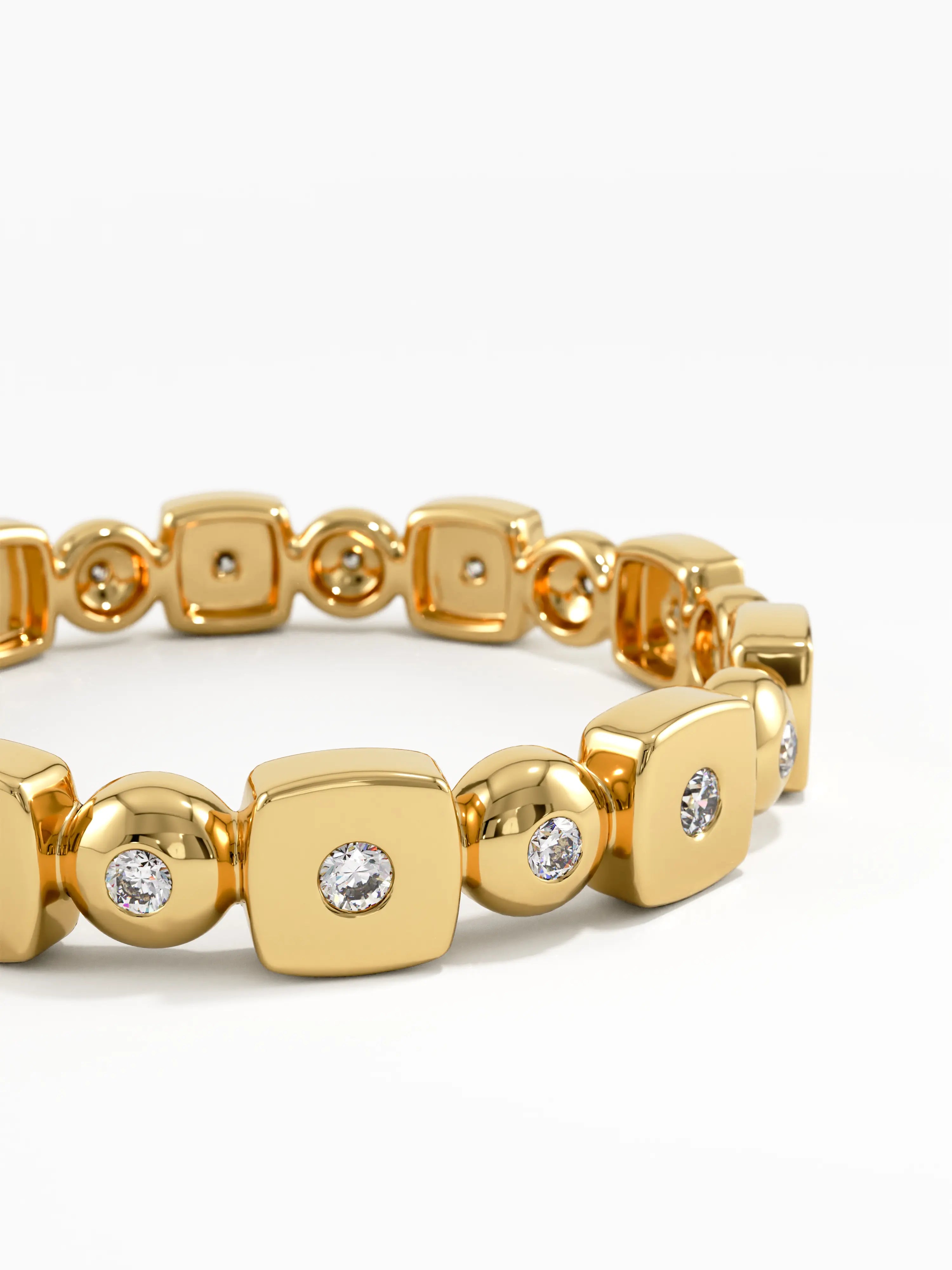 Mixed Shapes Wedding Ring, solid gold ring, view 7 | DiaFifth