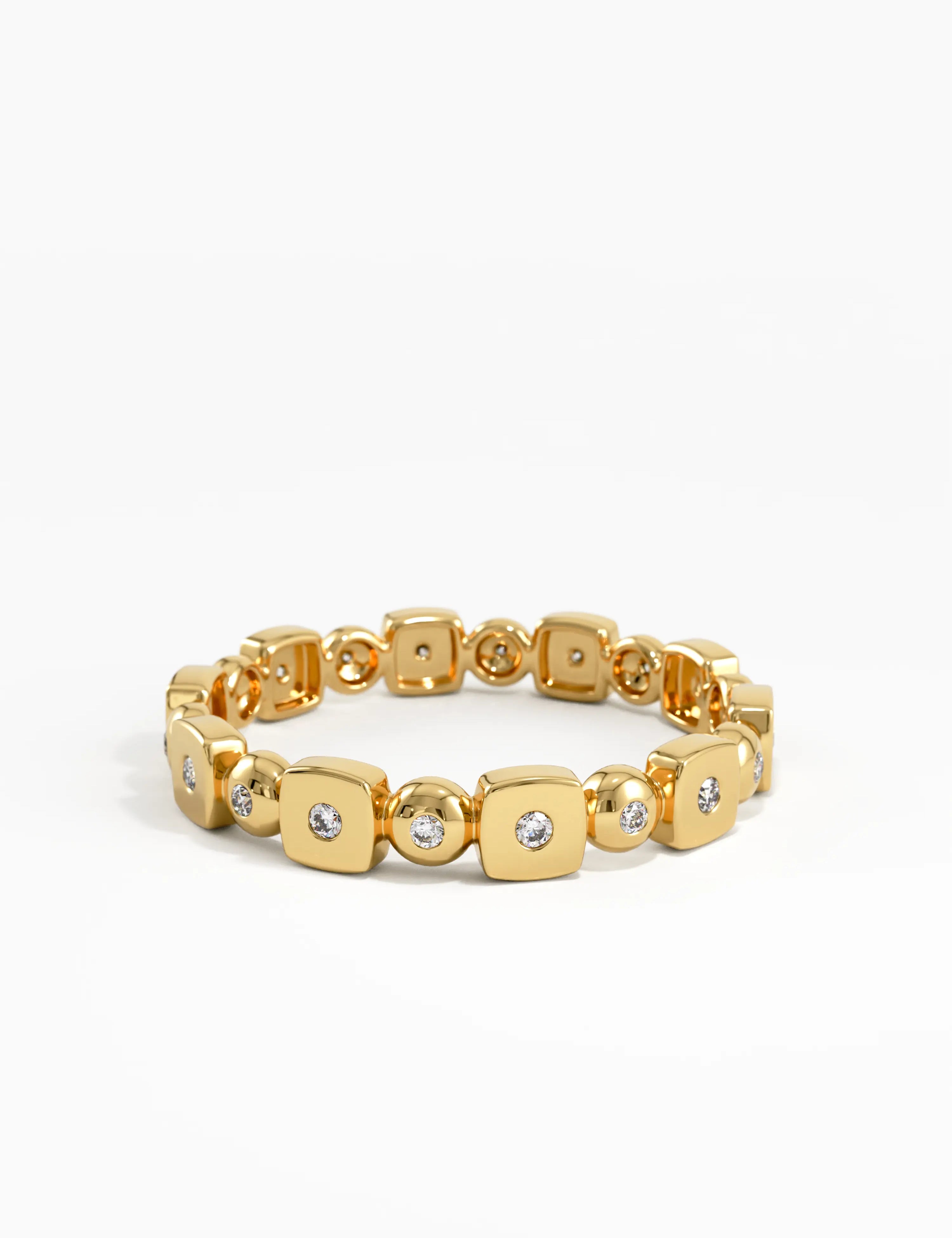 Mixed Shapes Wedding Ring, solid gold ring, view 8 | DiaFifth