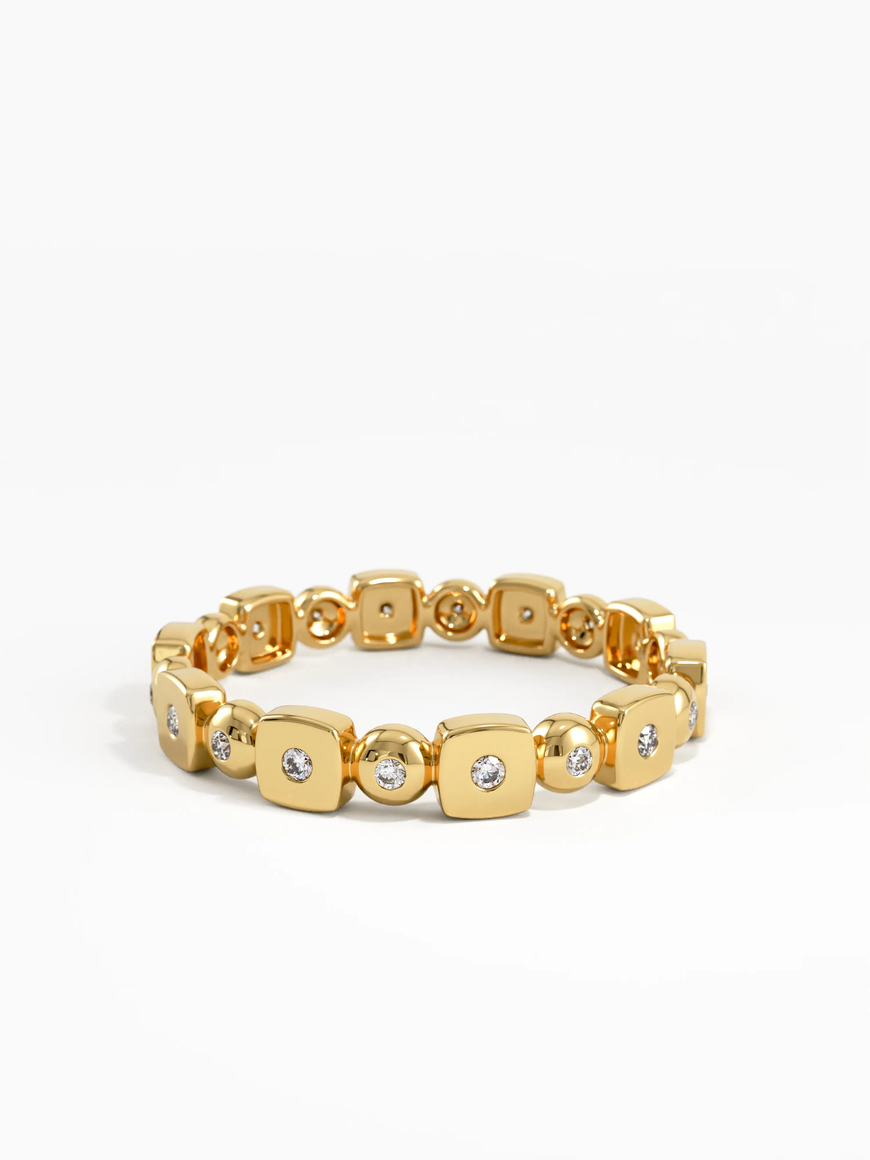 Mixed Shapes Wedding Ring, solid gold ring, view 8 | DiaFifth