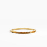 Ultra Thin Stacking Ring, solid gold ring | DiaFifth