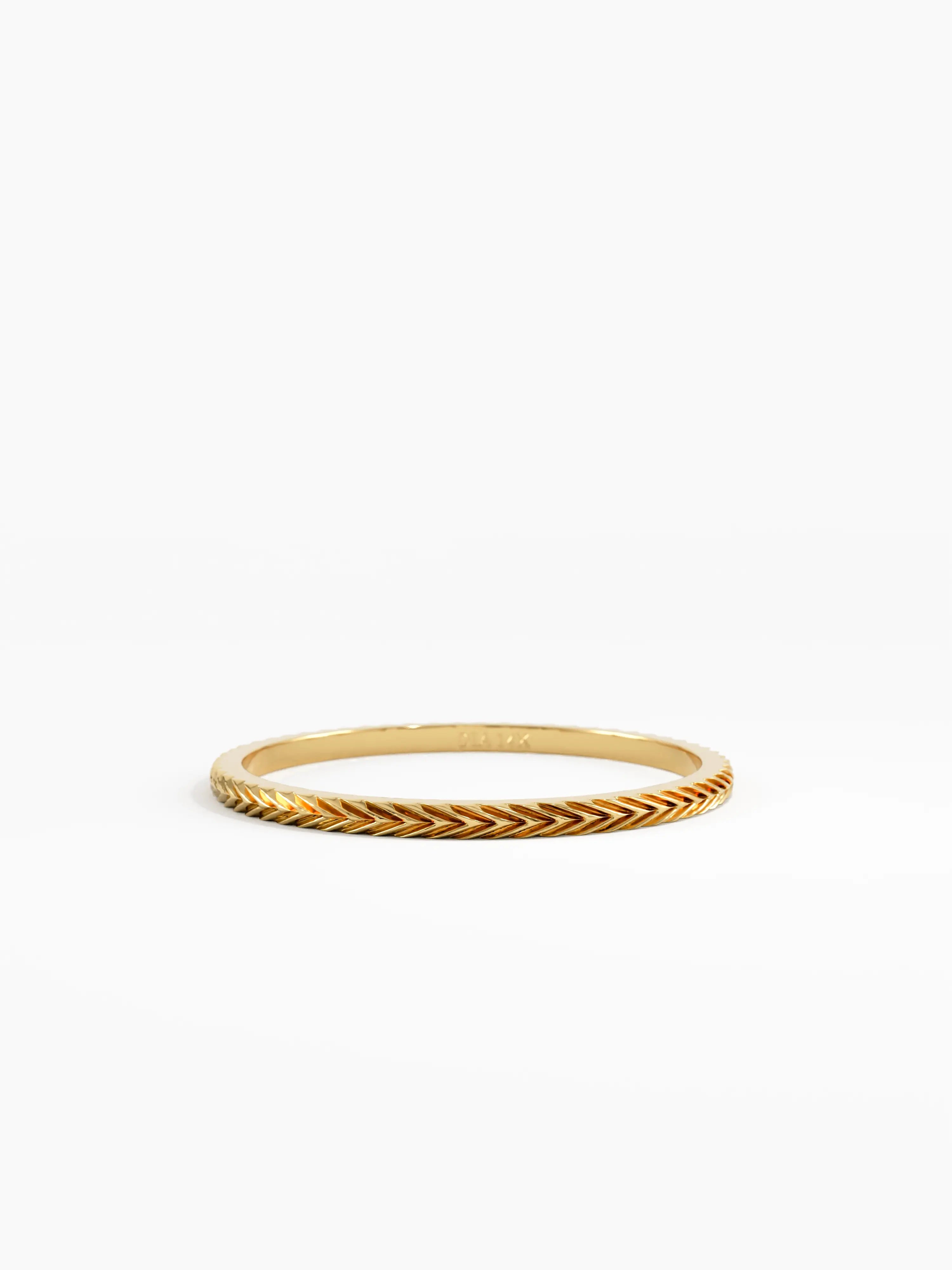 Ultra Thin Stacking Ring, solid gold ring | DiaFifth