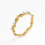 Leaf Eternity Wedding Ring, solid gold ring, view 5 | DiaFifth
