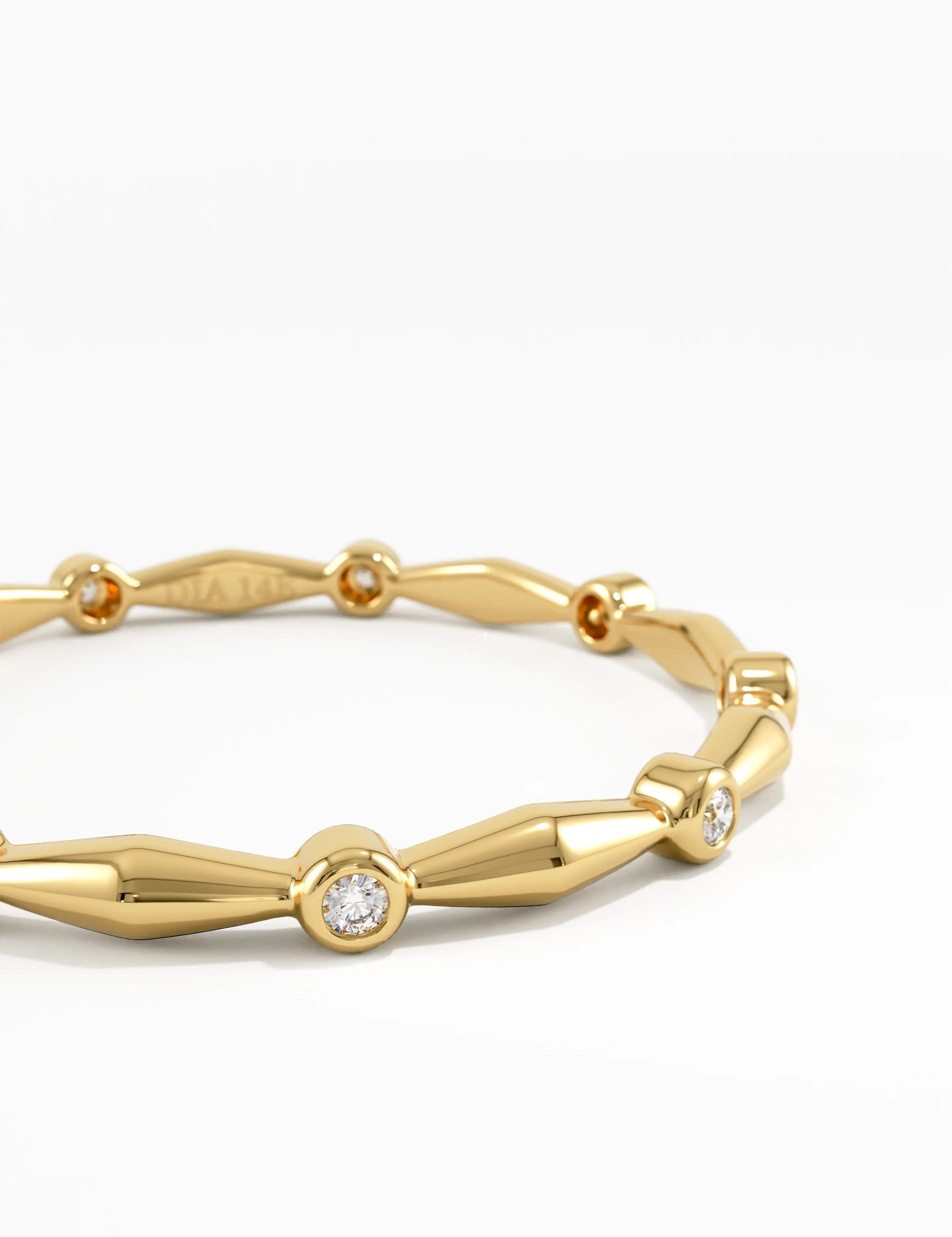 Delicate Stacking Ring, solid gold ring, view 2 | DiaFifth