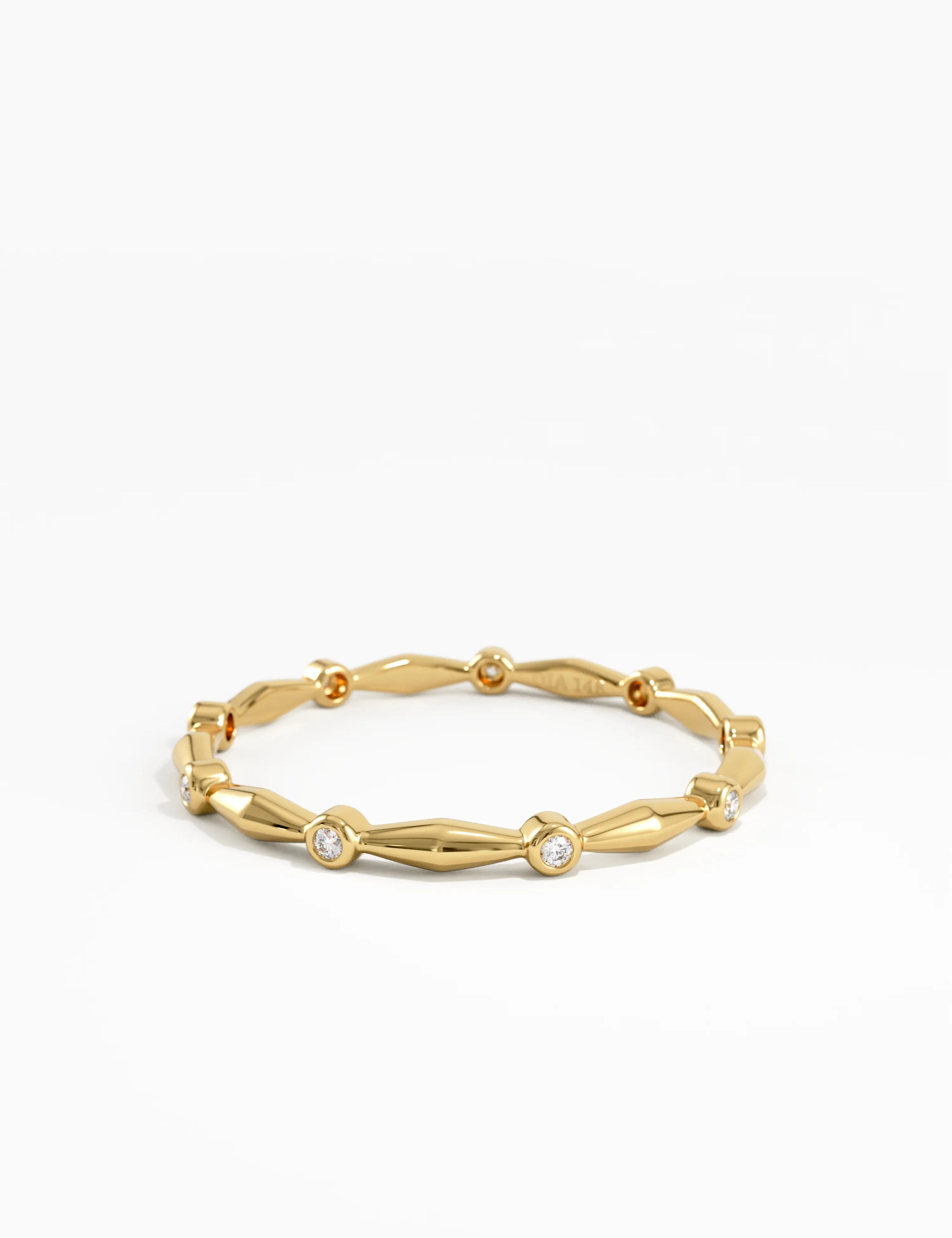Delicate Stacking Ring, solid gold ring, view 4 | DiaFifth
