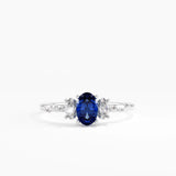 Sapphire Engagement Ring, solid gold ring, view 7 | DiaFifth