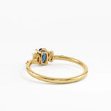 Sapphire Engagement Ring, solid gold ring, view 4 | DiaFifth