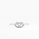 Tiny Baguette Ring, solid gold ring, view 7 | DiaFifth