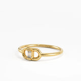 Tiny Baguette Ring, solid gold ring, view 8 | DiaFifth