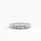 Ginkgo Leaf Wedding Band, solid gold ring, view 7 | DiaFifth