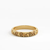 Ginkgo Leaf Wedding Band, solid gold ring, view 4 | DiaFifth