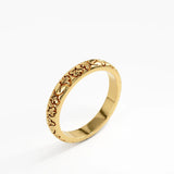 Ginkgo Leaf Wedding Band, solid gold ring, view 5 | DiaFifth