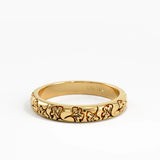 Ginkgo Leaf Wedding Band, solid gold ring, view 8 | DiaFifth