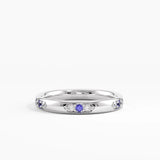 Tiny Amethyst Wedding Band